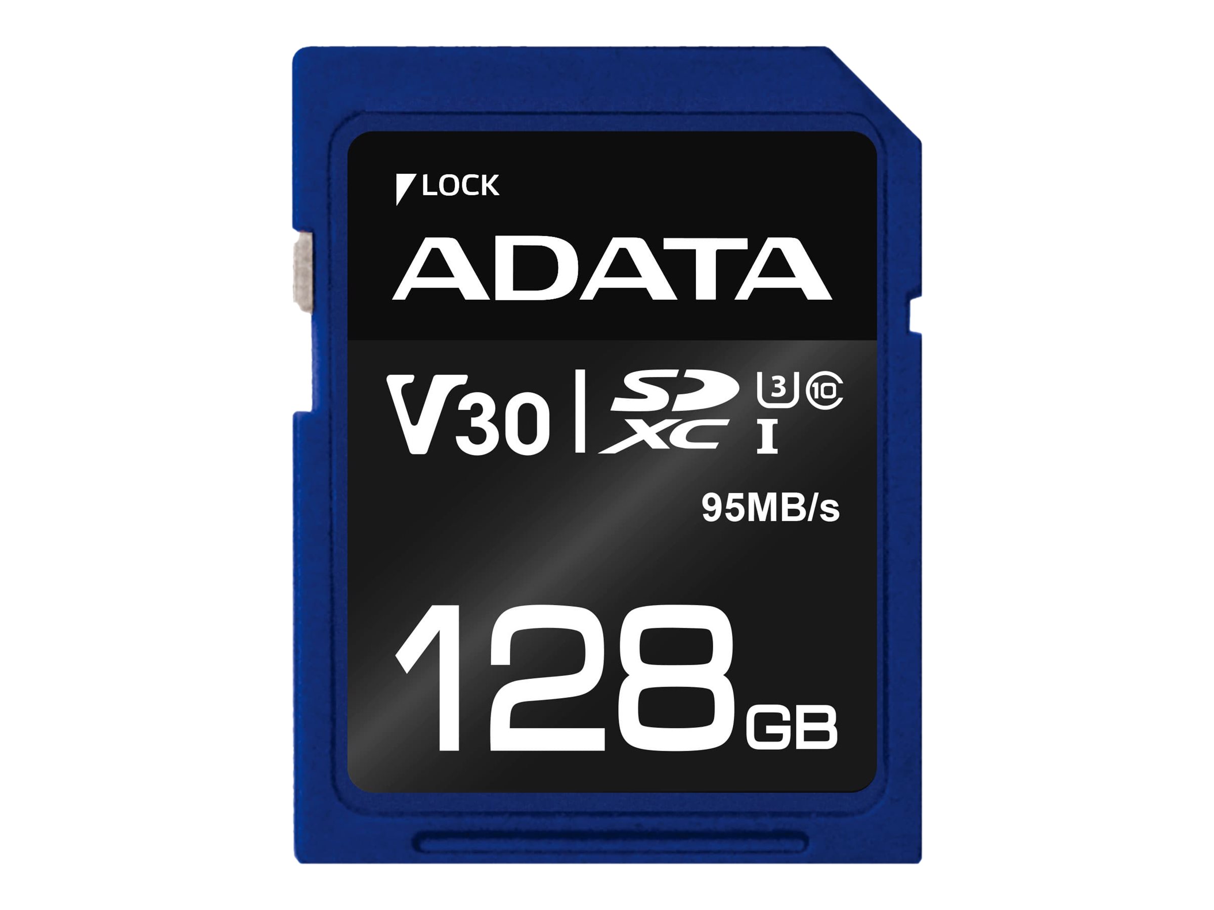 ADATA Premier Pro - Flashhukommelseskort - 128 GB - Video Class V30 / UHS-I U3 / Class10 - SDXC UHS-I