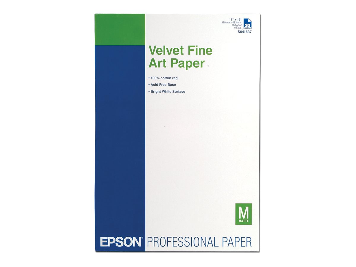 Epson Fine Art Velvet Papir A3 plus (329 x 423 mm) 20ark