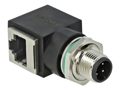 DeLOCK Network Adapter M12 4 pin D-coded male to RJ45 jack