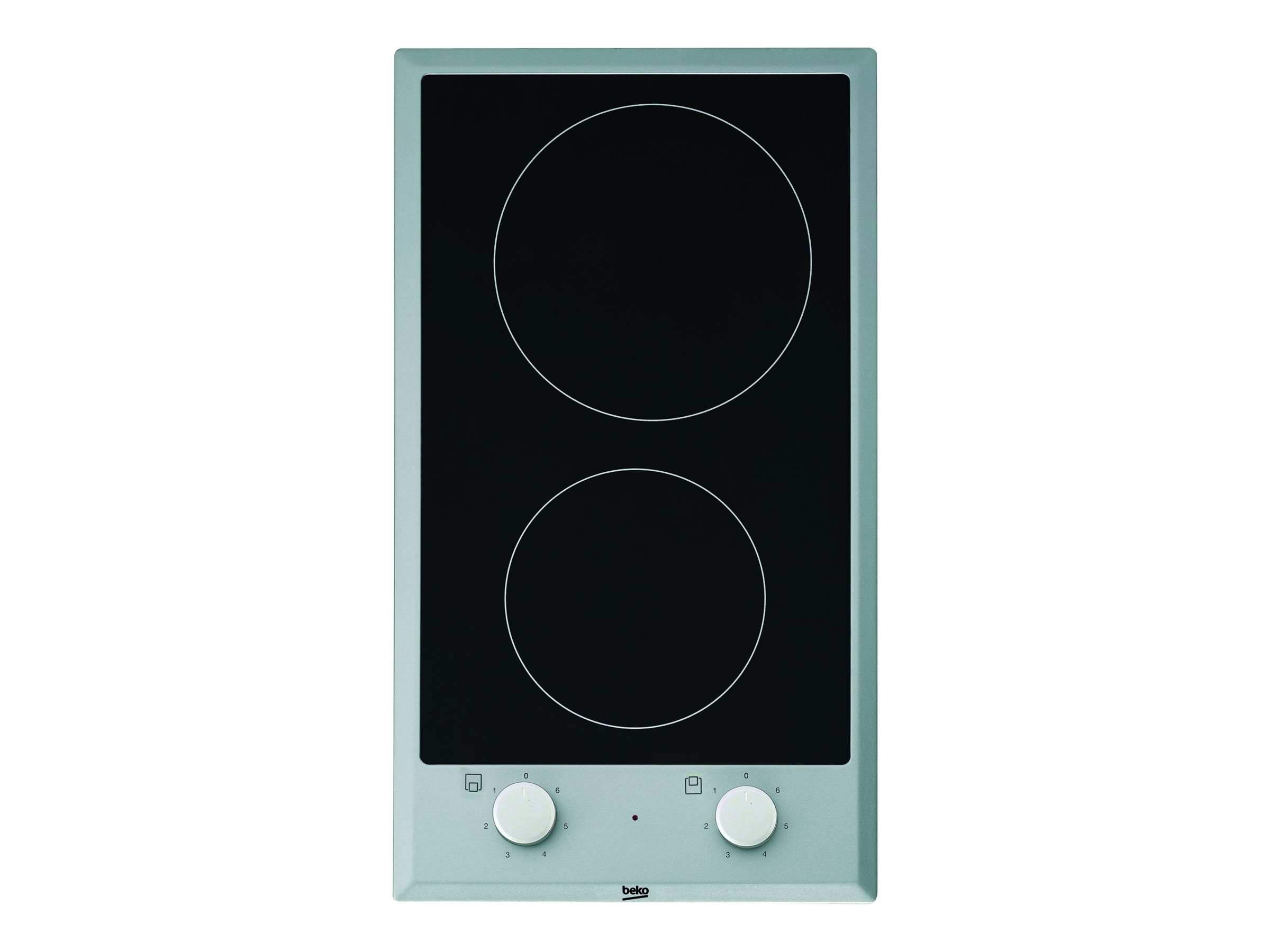 Beko HDCC 32200 X - Keramisk kogeplade - 2 plader - Niche - bredde: 27 cm - dybde: 49 cm - med rustfrit stål-pynt - sort