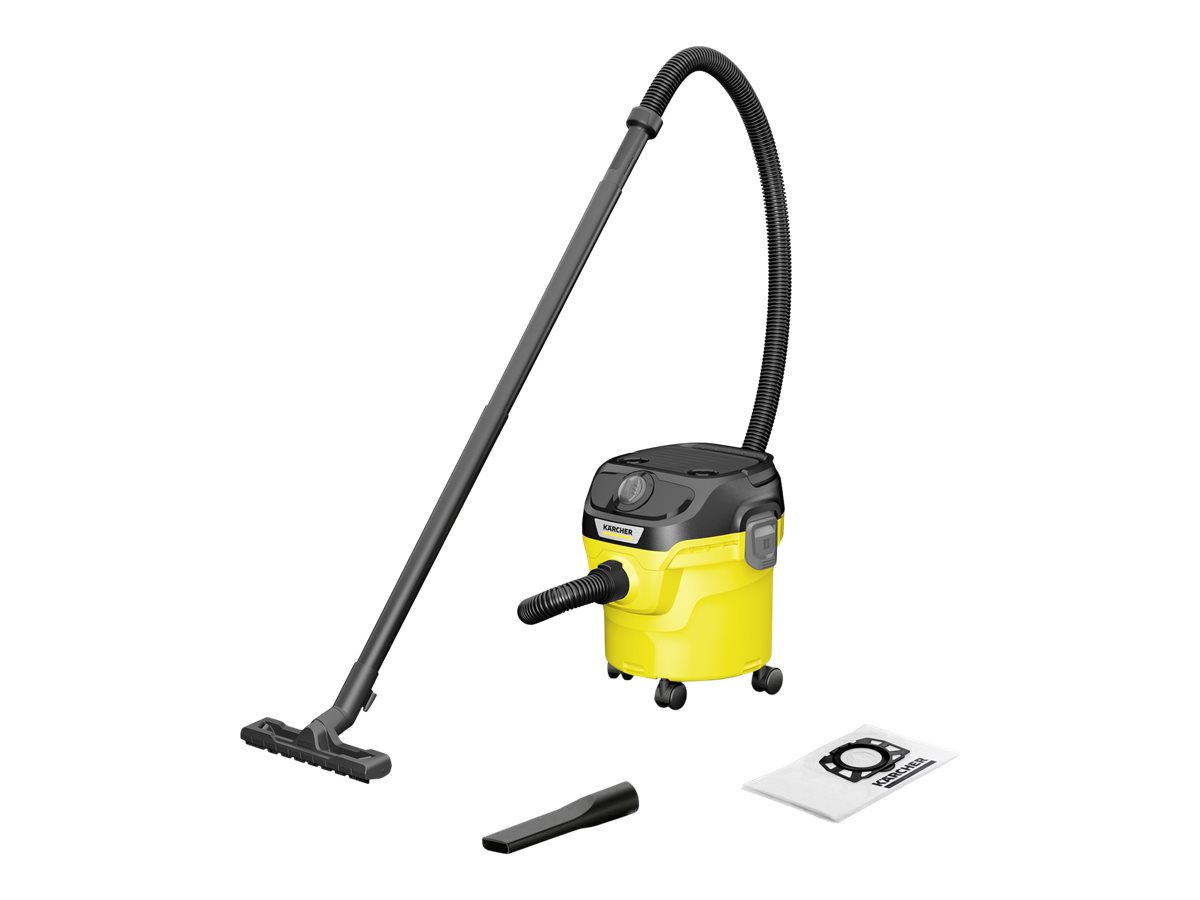 Kärcher KWD 1 W V-12/2/18 - Støvsuger - beholder - pose - sort/gul