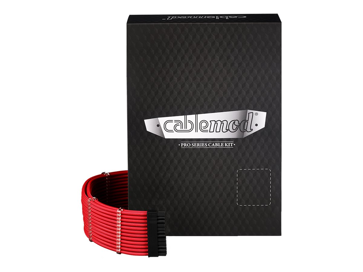 CableMod C-Series Pro ModMesh 12VHPWR Cable Kit for Corsair RM, RMi, RMx (Black Label) - red Kabelforlænger - GEEKD.dk