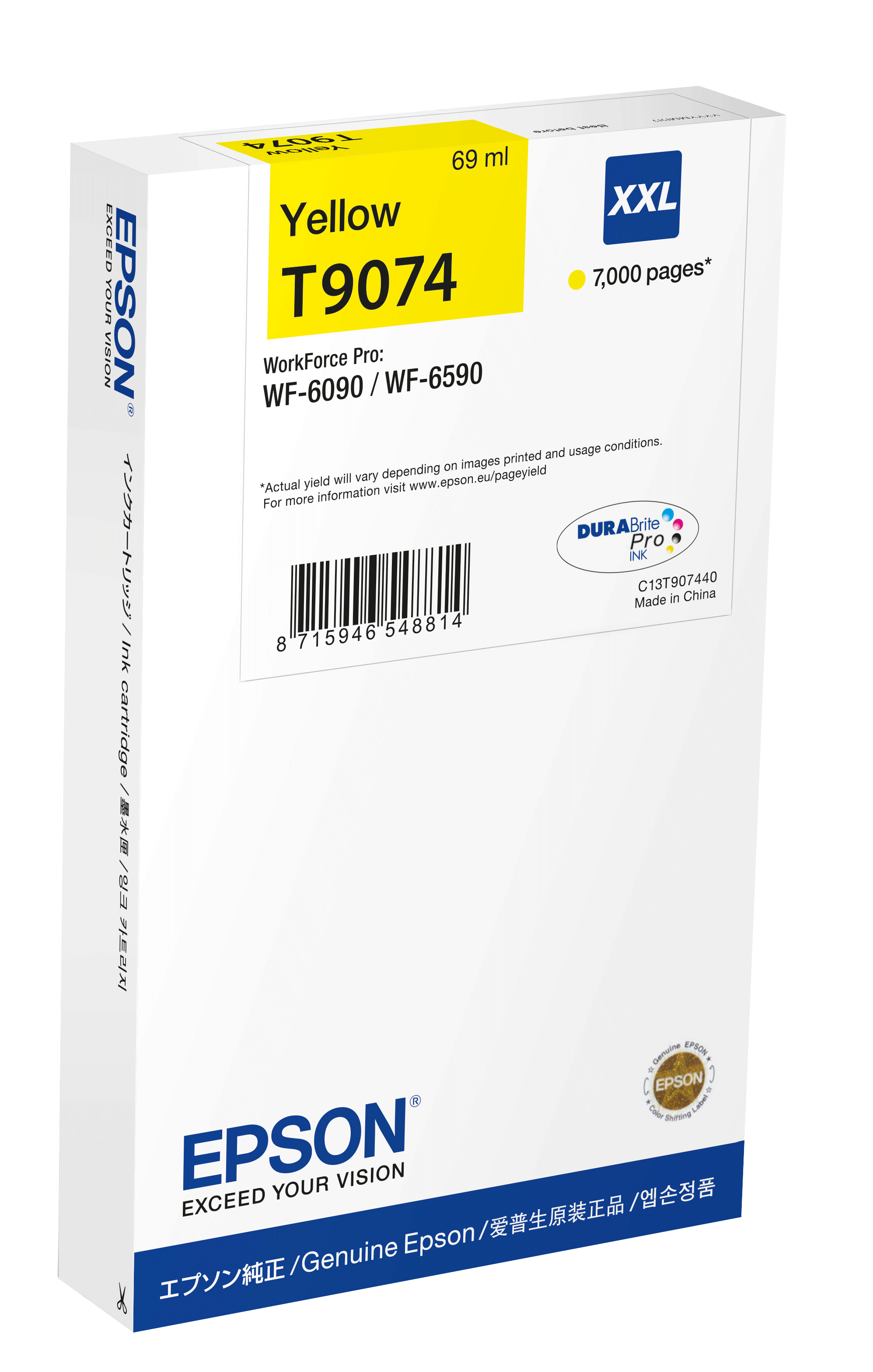 Epson T9074 Gul 7000 sider Blæk