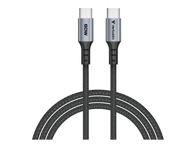 Verbatim USB Type-C kabel 1.2m Sort Sølv