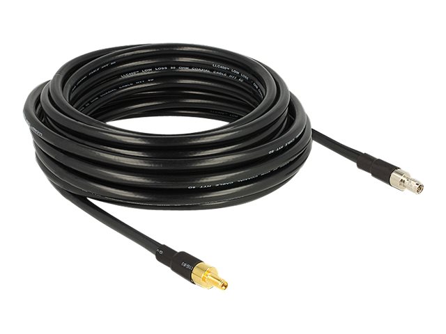 DeLOCK CFD400 LLC400 low loss 10m Forlængerkabel til antenne Sort