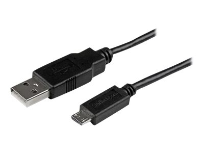 Startech 2m Mobile Charge Sync Usb To Slim Micro Usb Cable M/m 2m. Usb-a Micro Usb-b Sort