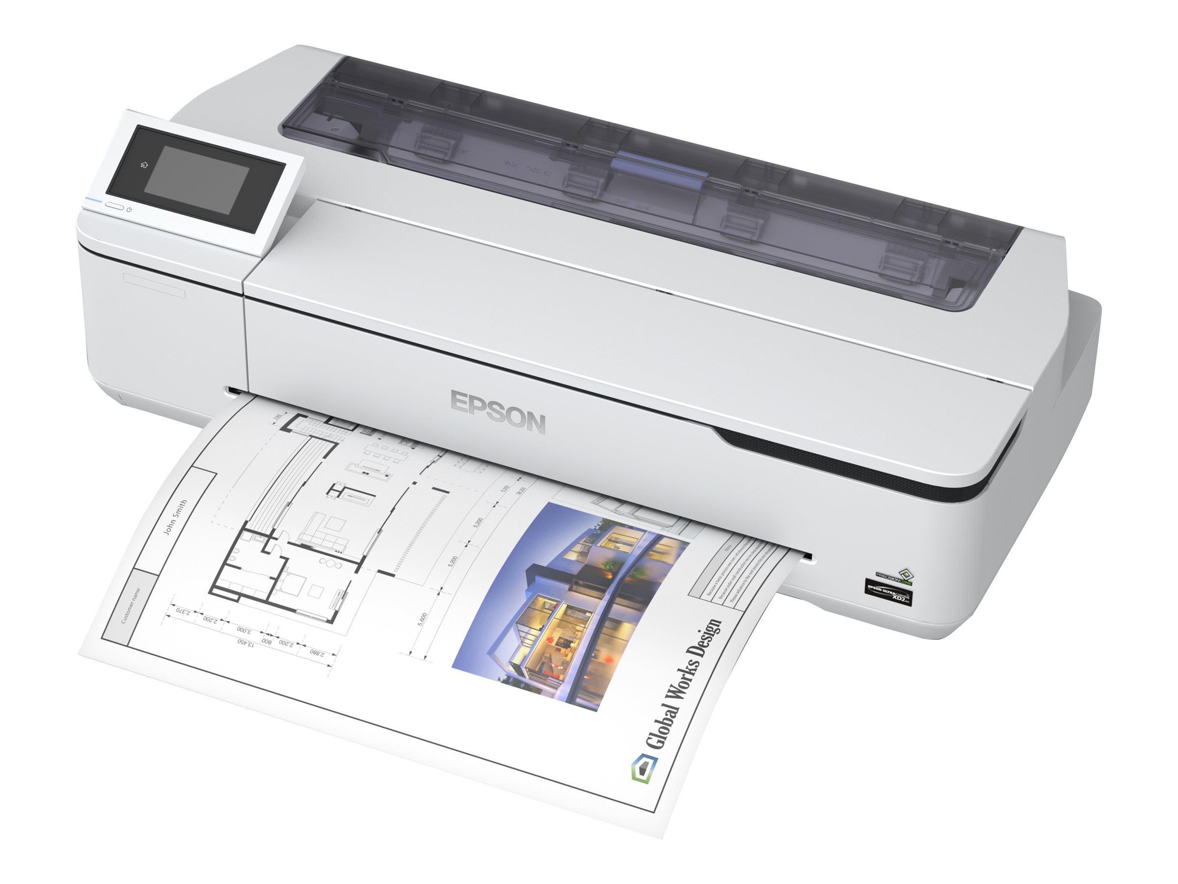 Epson SureColor SC-T3100N - 24 stor-format printer - farve - blækprinter - Rulle A1 (61,0 cm) - 2400 x 1200 dpi - Gigabit LAN, Wi-Fi(n), USB 3.0 - skærer