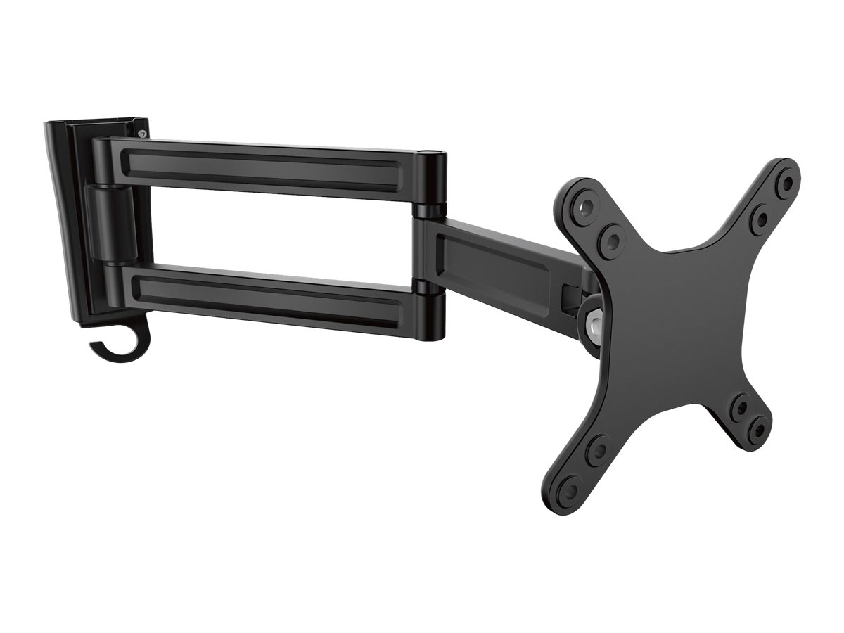StarTech.com Monitor Wall Mount - Dual Swivel - Supports 13'' to 34'' Monitors - VESA Monitor / TV Wall Mount - Wall Mount Swivel Monitor Arm - Black