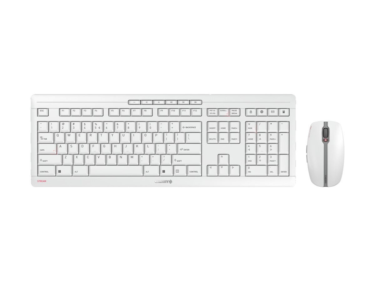CHERRY STREAM DESKTOP RECHARGE Sæt med mus og tastatur Saks Trådløs USA med Euro-symbol
