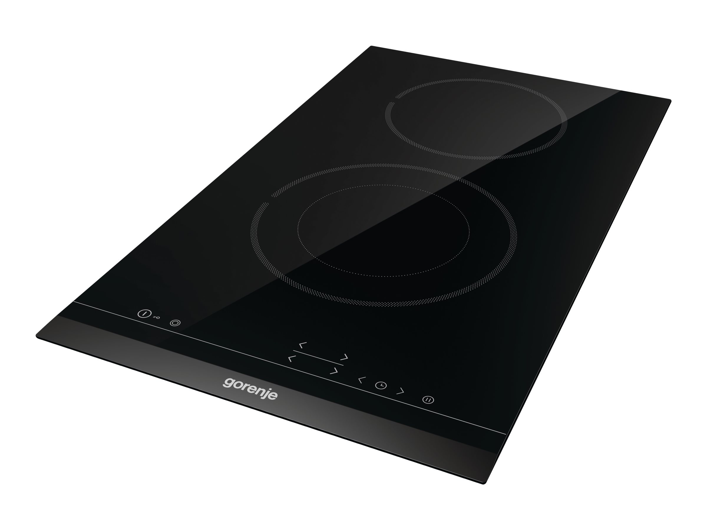 Gorenje ECT322BCSC - Keramisk kogeplade - 2 plader - Niche - bredde: 28.3 cm - dybde: 49 cm facetteret front - sort