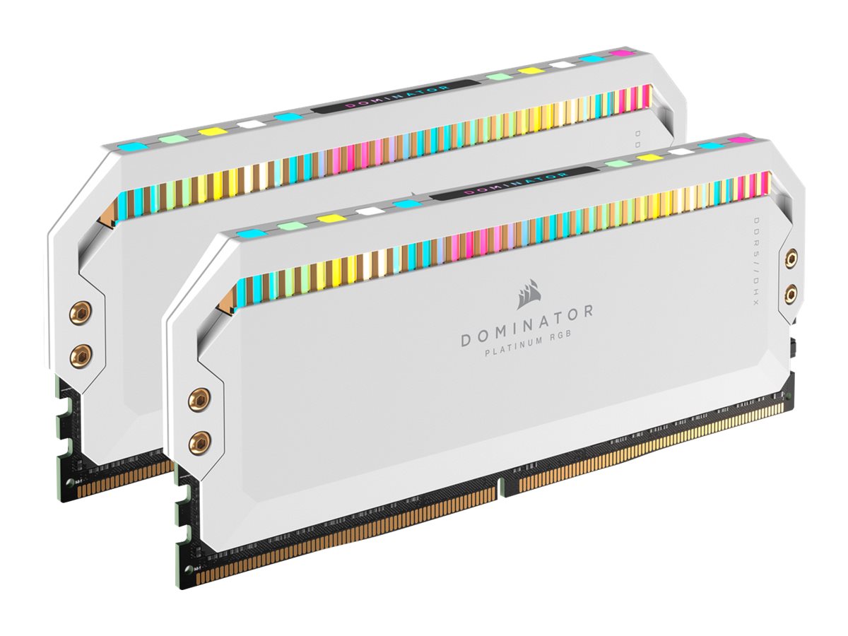 Corsair Dominator Platinum RGB DDR5-6200 - 32GB - CL36 - Dual Channel (2 pcs) - Intel XMP - Hvid med RGB