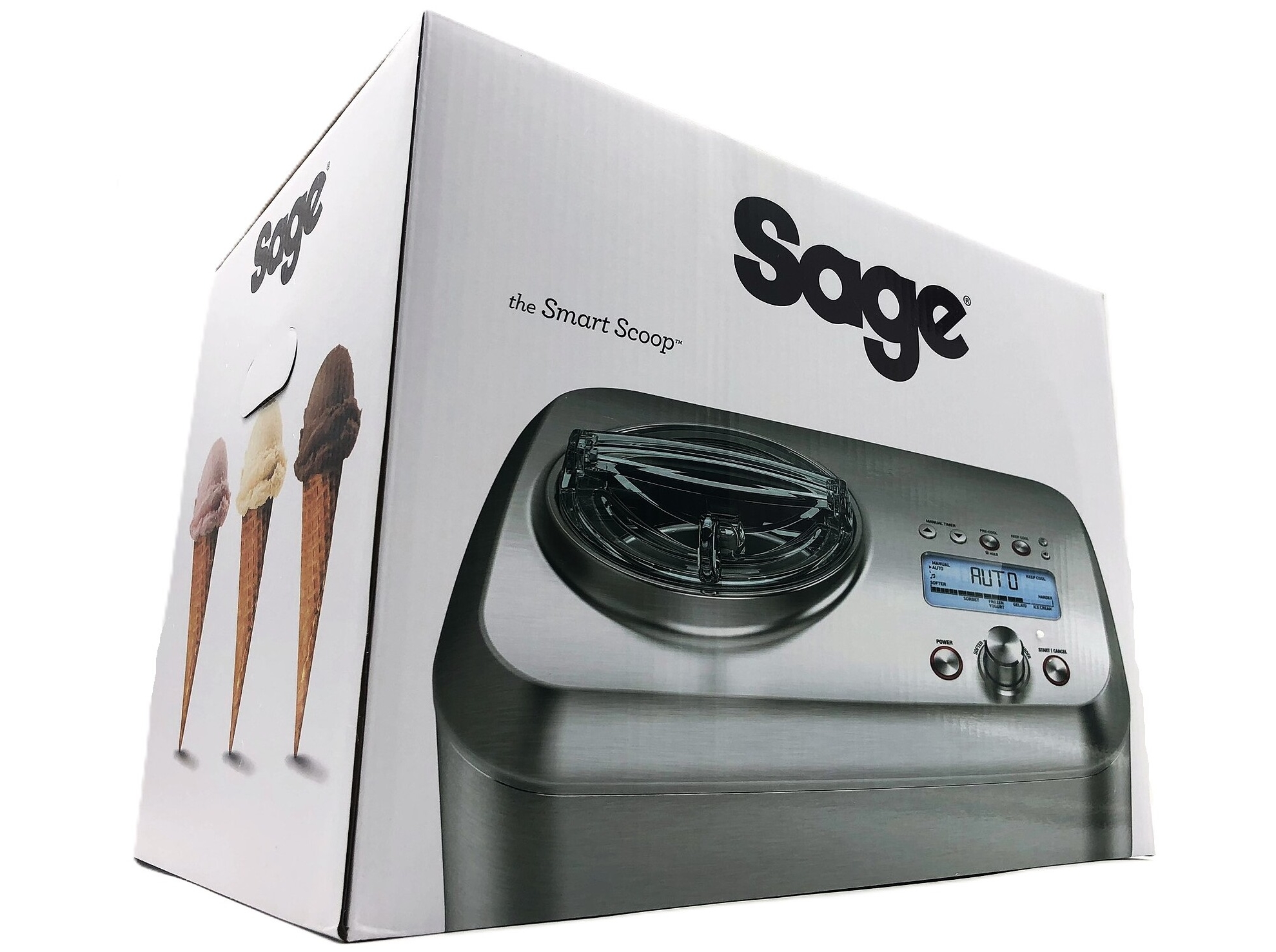 Sage SCI600BSS2EEU1 the Smart Scoop - Sorbetblender - 1 liter - 200 W - børstet rustfrit stål