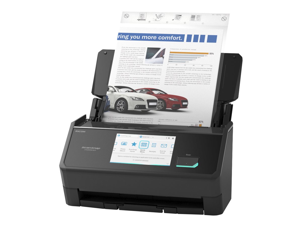 Ricoh ScanSnap iX2500 - Dokumentscanner - Dual CIS - Duplex - 279 x 432mm - 600 dpi x 600 dpi - op til 45 ppm (mono) / op til 45 ppm (farve) - ADF (100 ark) - USB 3.2 Gen 1x1, Wi-Fi(ax), Bluetooth 5.2