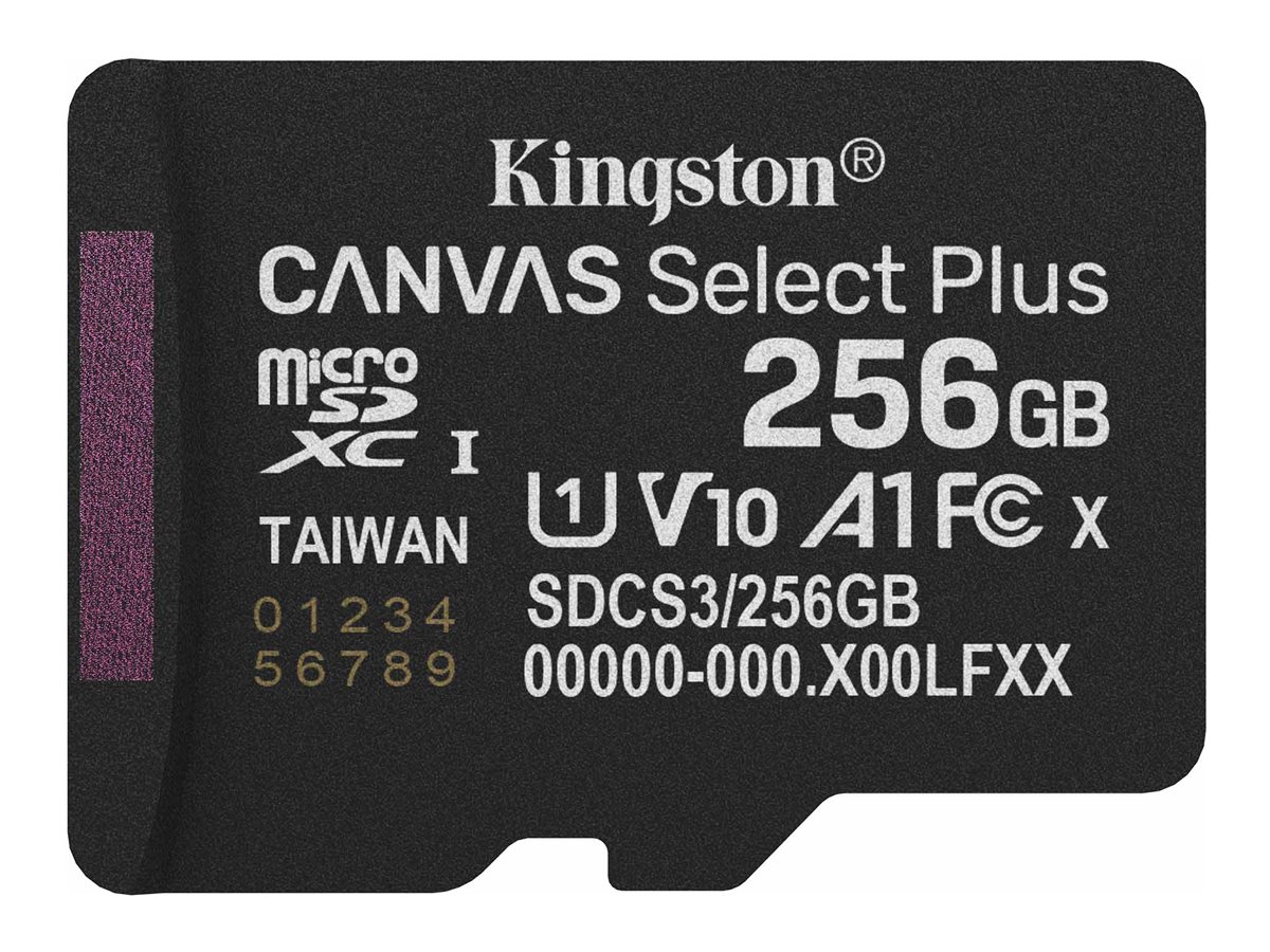 Kingston Canvas Select Plus microSDXC UHS-I Memory Card 256GB 150MB/s