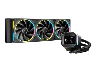 Deepcool LM360 - Processors flydende kølesystem - Radiatorstørrelse: 360 mm - (for: LGA1851, LGA1700, LGA1200, LGA1151, LGA1150, LGA1155, AM4, AM5) - 120 mm - sort