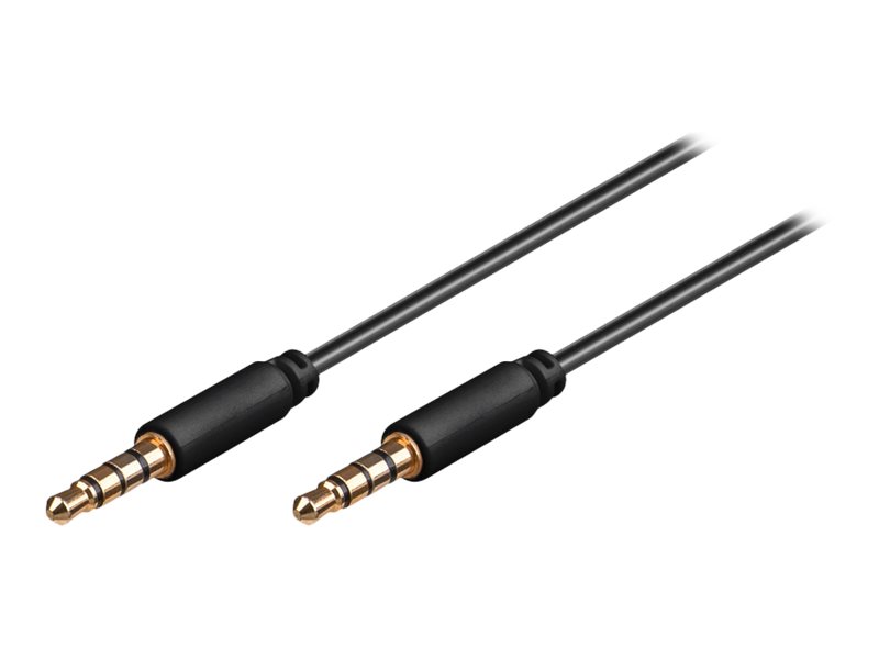 Goobay TRRS 4pin 3,5 mm han til 3,5 mm han hovedtelefonkabel, 1,5 m