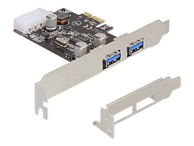 DeLOCK PCI-Express x1 kort, USB 3.0, 2xType A porte (2 eksterne), mole