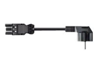 Bachmann Strøm CEE 7/4 (male) - Strøm GST18i3 (female) Sort 1.5m Strømkabel