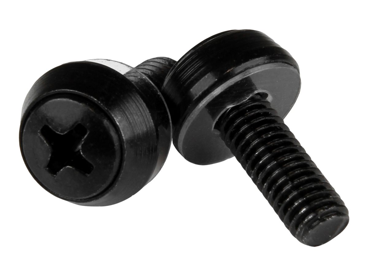 StarTech.com M6 x 12mm - Screws - 100 Pack, Black - M6 Mounting Screws for Server Rack & Cabinet (CABSCRWSM62B) Skruesæt Sort