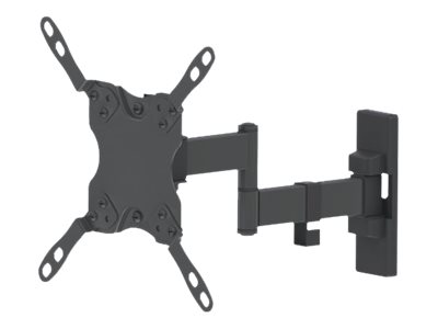 Manhattan TV & Monitor Mount, Wall, Full Motion, 1 screen, Screen Sizes: 13-42", Black, VESA 75x75 to 200x200, Max 20kg, Tilt & Swivel with 3 Pivots,
