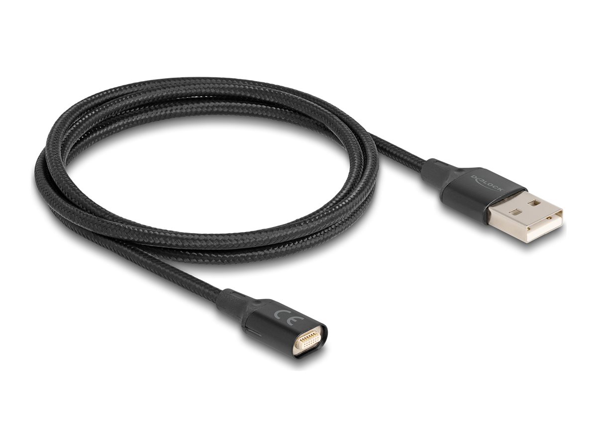 Delock USB-opladerkabel 1m Sort