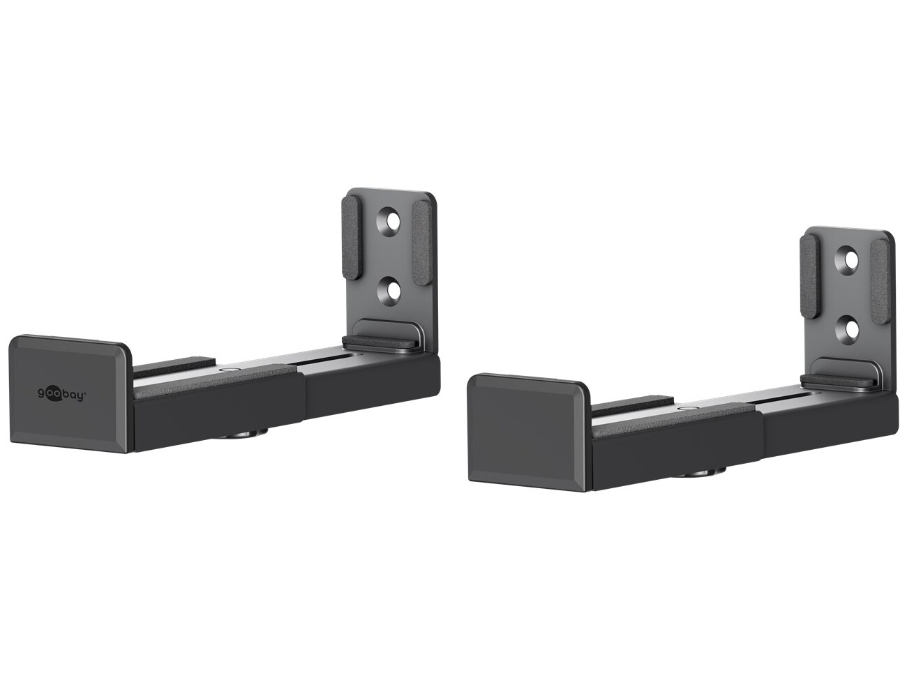 Goobay Basic Universal Soundbar Højtalerbeslag til væg Sort