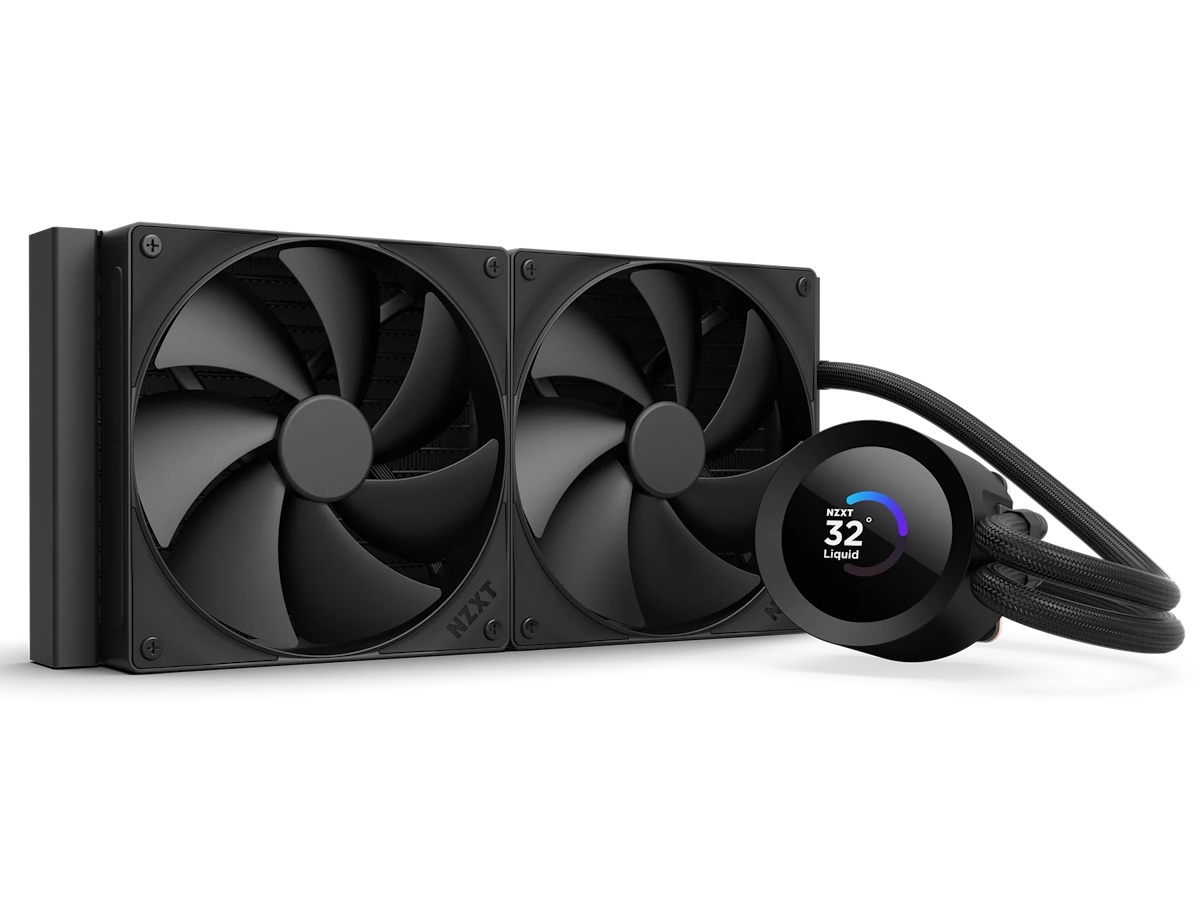 NZXT Kraken Plus 280, Alt-i-en væskekøler, 14 cm, Sort