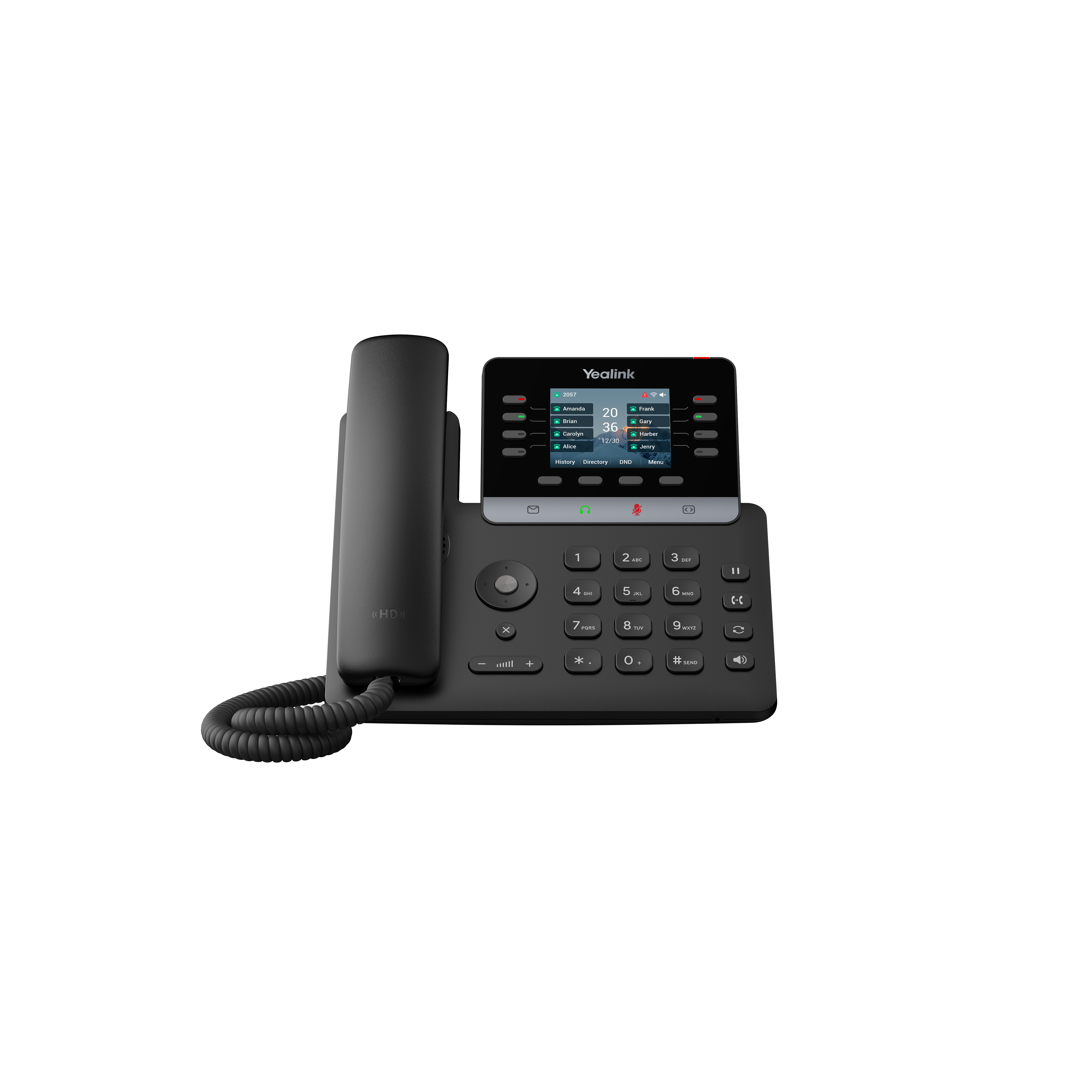 Yealink SIP-T73W - VoIP-telefon med opkalds-ID/opkald venter - IEEE 802.11a/b/g/n/ac/ax (Wi-Fi) / Bluetooth 5.0 - 5-vejs opkaldskapacitet - SIP, SIP v2, ICE