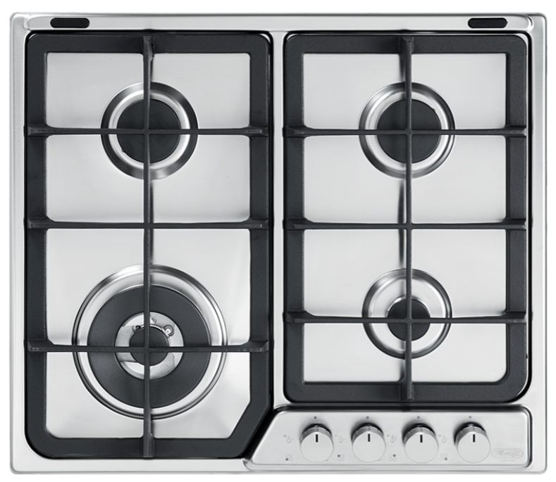 De’Longhi TAF 46 PRO gaskogeplade - 58 cm, rustfrit stål, 4 zoner