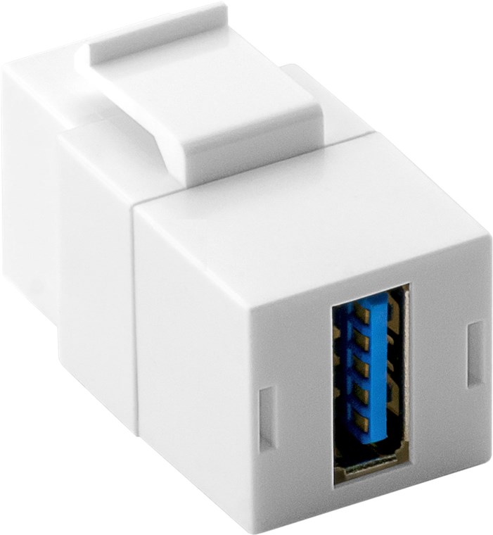 Goobay Keystone-modul USB 18,3 mm bredde, 2x USB 3.0-hunstik (type A)