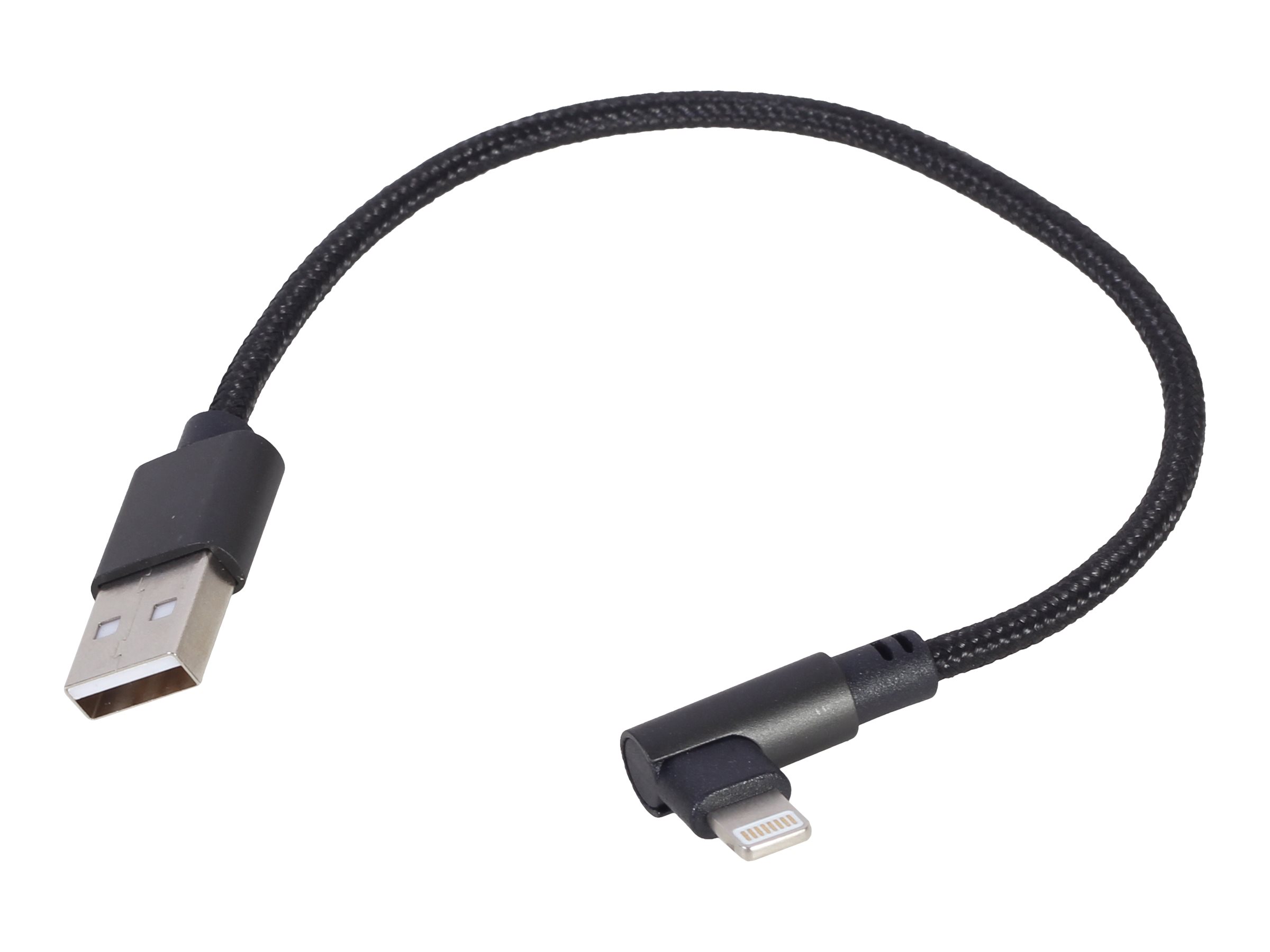 Cablexpert - Lightning-adapter - USB han til Lightning han vinklet - 20 cm - sort