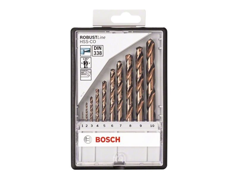 Bosch Metalborsæt HSS-CO 10 Stk Robustlline - 2607019925