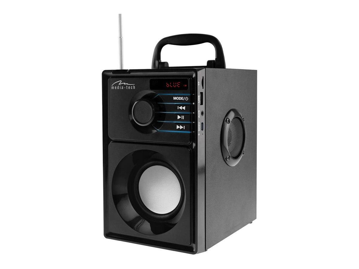 Media-Tech BOOMBOX SILVER MT3179 Højttaler Sort