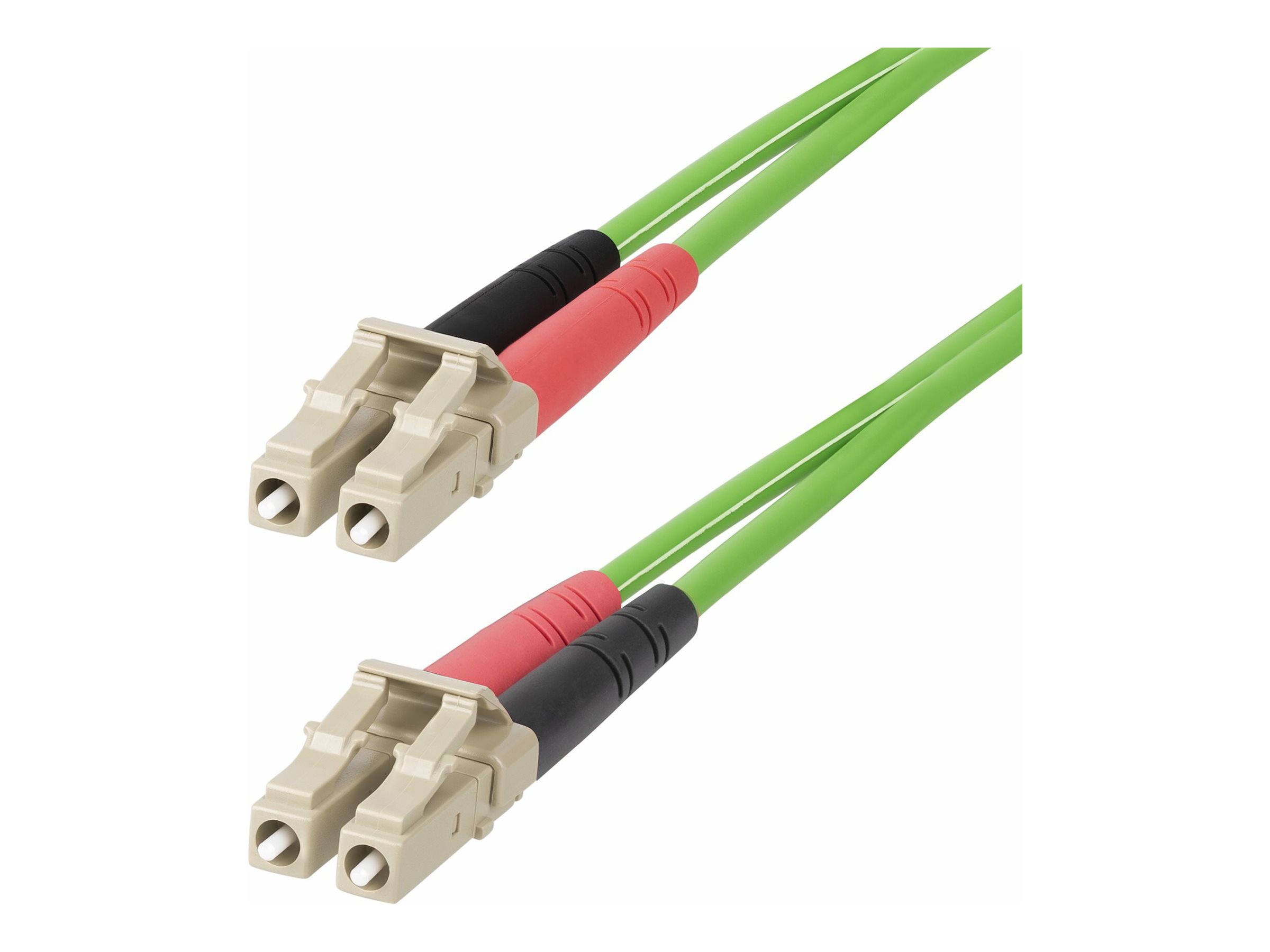 StarTech.com 15m (50ft) LC to LC (UPC) OM5 Multimode Fiber Optic Cable - patch cable - 15 m - green - Grøn - 15m