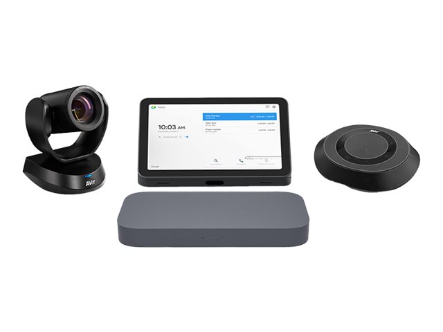 ASUS Google Meet GQE20A - Large Room Kit - videokonferencepakke (højttalertelefon, berøringsskærmkonsol, PTZ kamera) - jerngrå - med Meeting Computer System - power adapter included