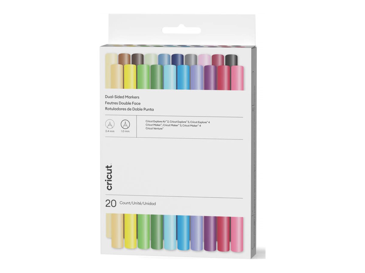 Cricut Ultimate - twin-tip marker - assorted colours (pack of 20)
