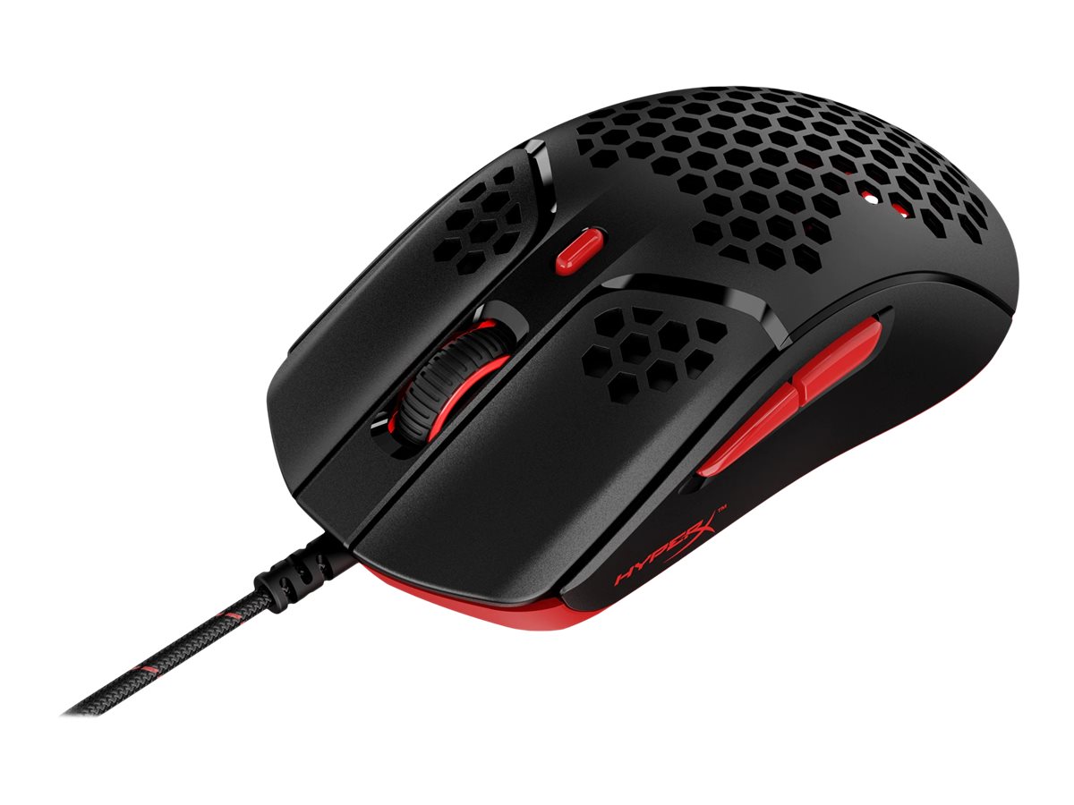 HyperX Pulsefire Haste Optisk Kabling Sort Rød Mus - GEEKD.dk