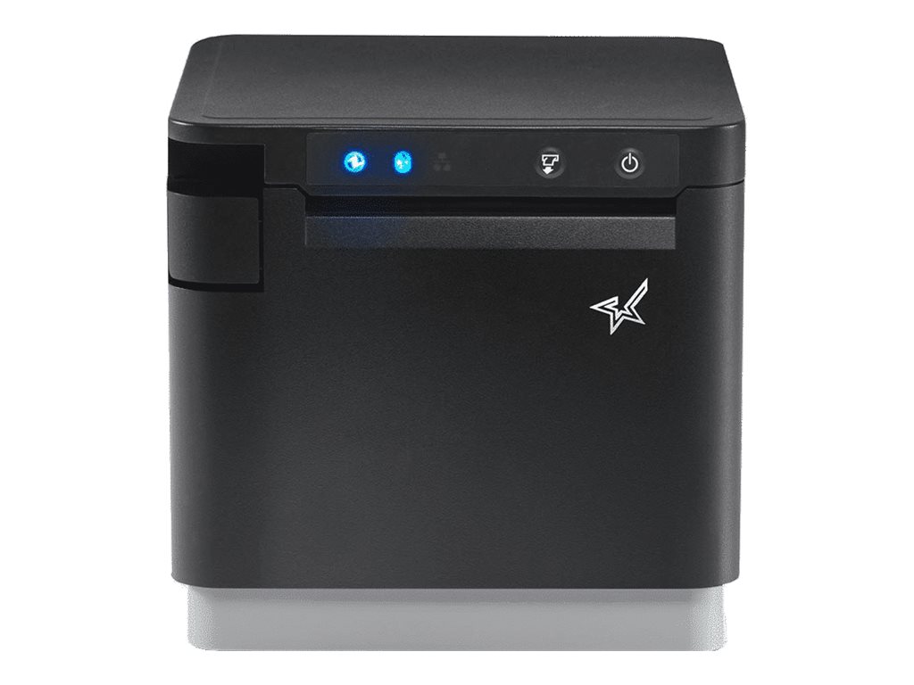 Star mC-Print3 MCP31CBI - Kvitteringsprinter - direkte termisk - Rulle (8 cm) - 203 dpi - op til 400 mm/sek. - USB-C, LAN, Bluetooth, USB vært - skærer - sort
