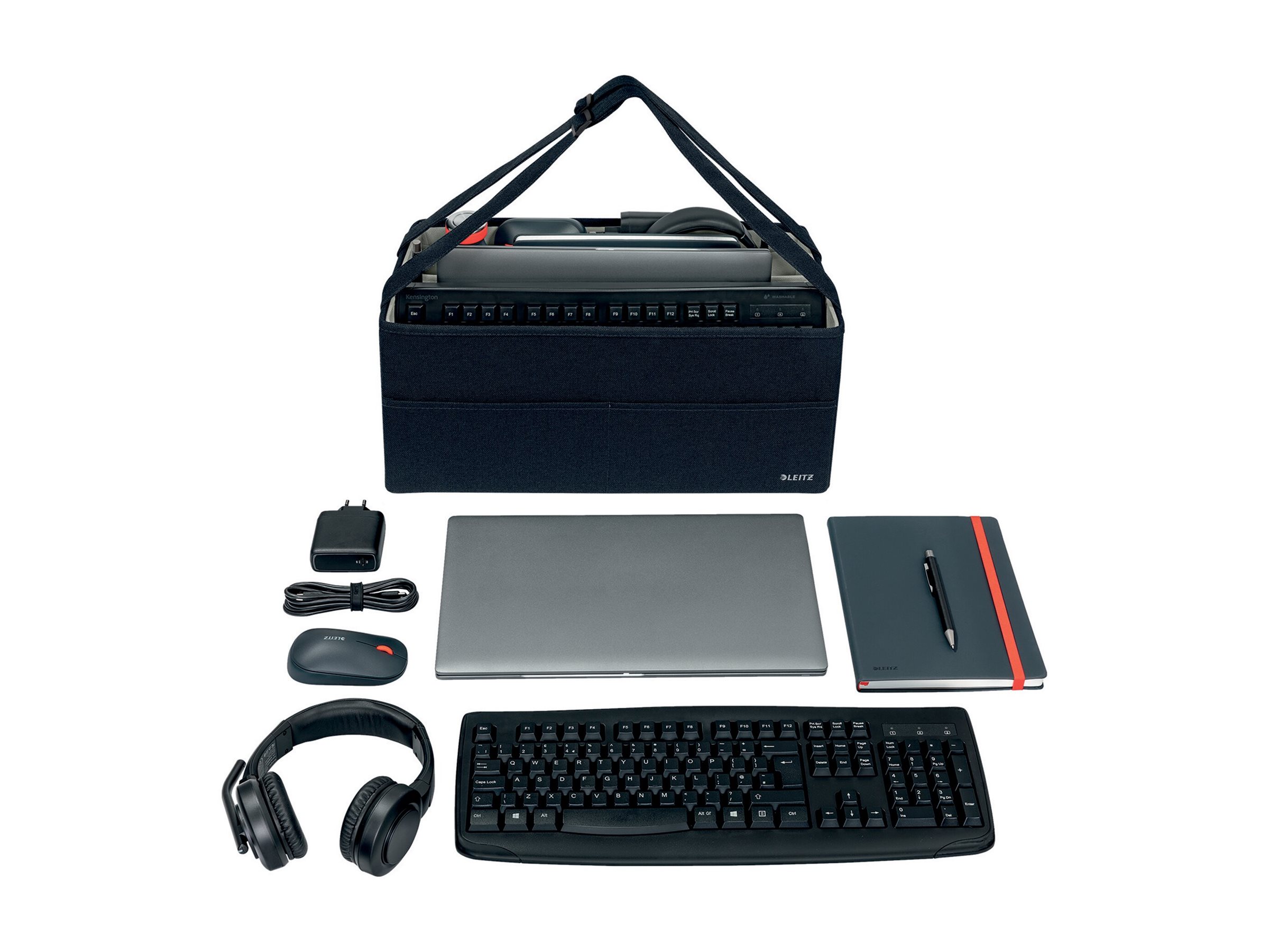 Leitz Leitz Hot Desking-arbejdstaske i stof Mørkegrå 64440089 Modsvarer: N/A