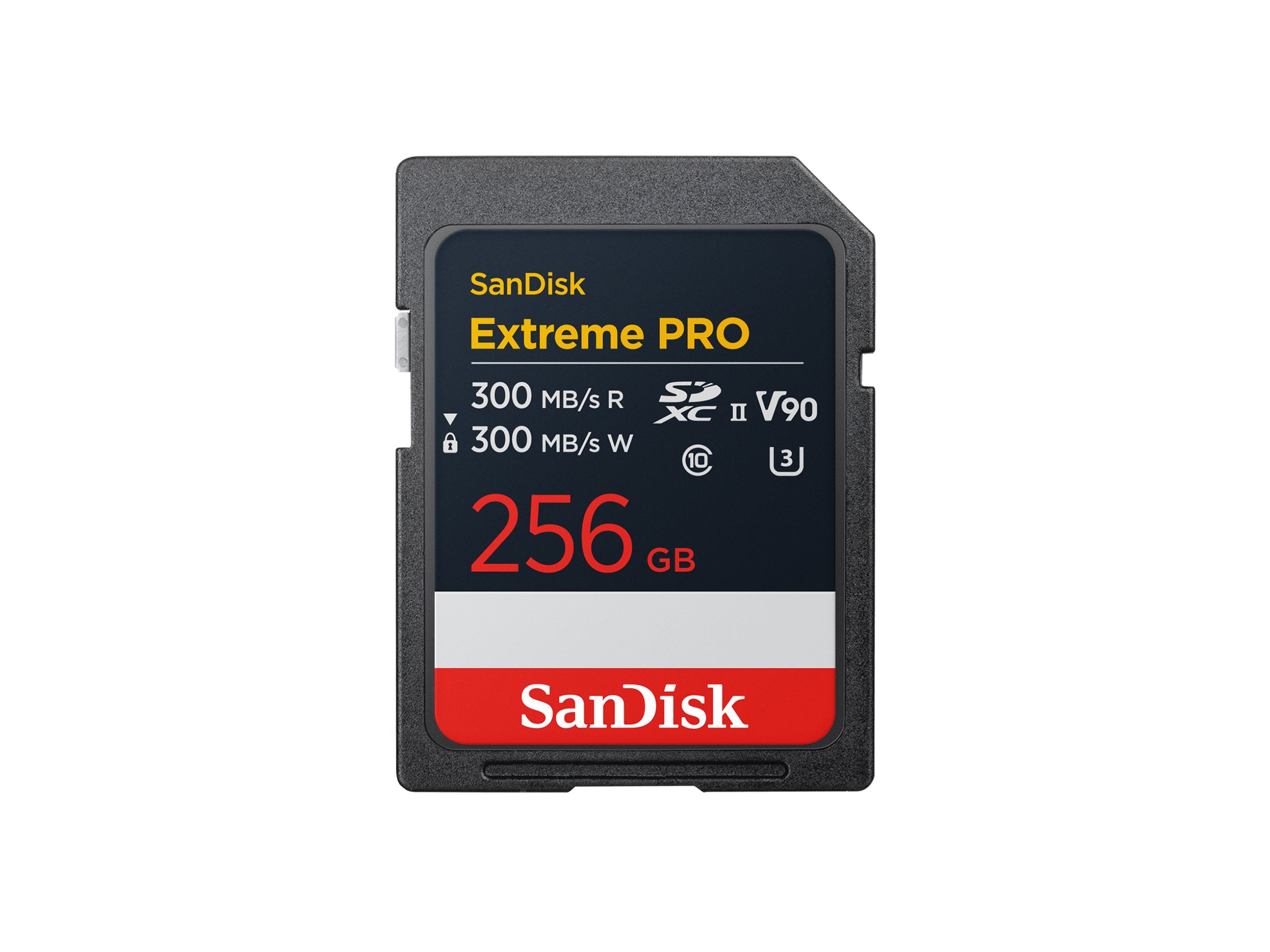 SanDisk Extreme Pro - Flashhukommelseskort - 256 GB - Video Class V90 / UHS-II U3 / Class10 - SDXC UHS-II