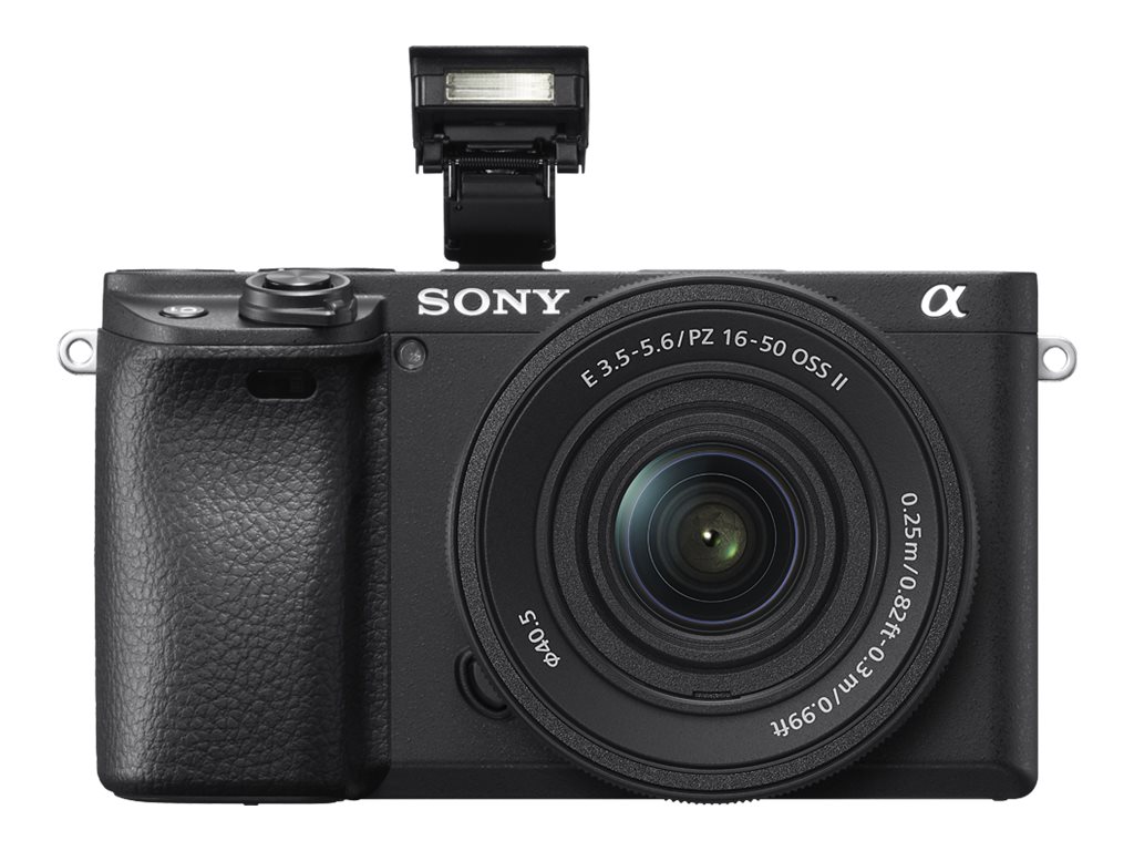 Sony a6400 ILCE-6400 - Digitalkamera - spejlløst - 24.2 MP - APS-C - 4K / 30 fps 16-50 mm Power Zoom-objektiv - Wi-Fi, NFC, Bluetooth - sort