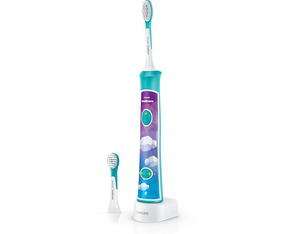 Philips Sonicare For Kids For Kids HX6352/11 Sonisk elektrisk tandbørste, Barn, Sonisk tandbørste, Turkisfarve, 62000 Omdrejninger pr. minut, Ergonomisk, Gummi