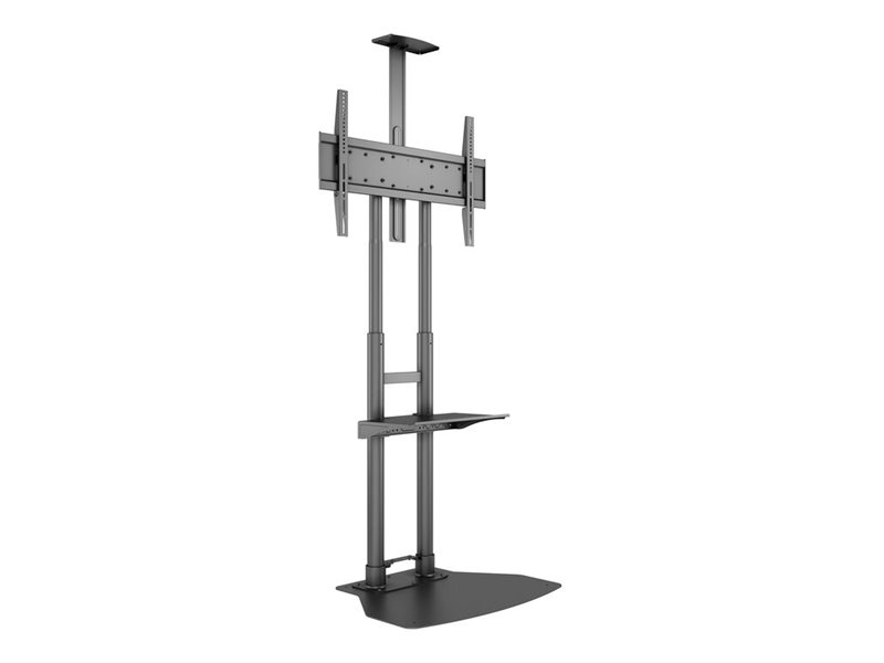 Multibrackets M Public Floorbase Basic 180 incl shelf & cameraholder - Vogn med hjul - for videokonferencesystem - sort - skærmstørrelse: 55-80 - gulvstående, gulvstandermonterbar