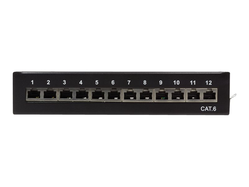 LogiLink Cat.6 Patch Panel 12 ports shielded Desktop black