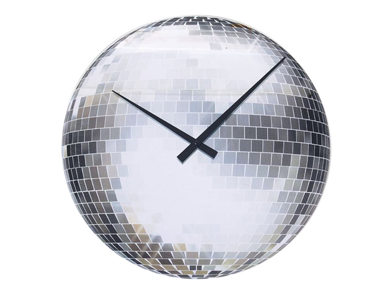 Nextime Little Disco - Ur - kvarts - desktop, vægmonterbar - 20 cm - funkelsølv