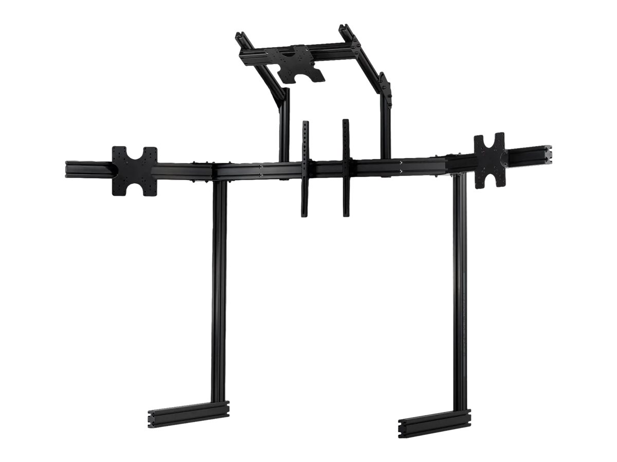 Next Level Racing Elite fritstående quad monitor stand i sort. Skærmophæng - GEEKD.dk