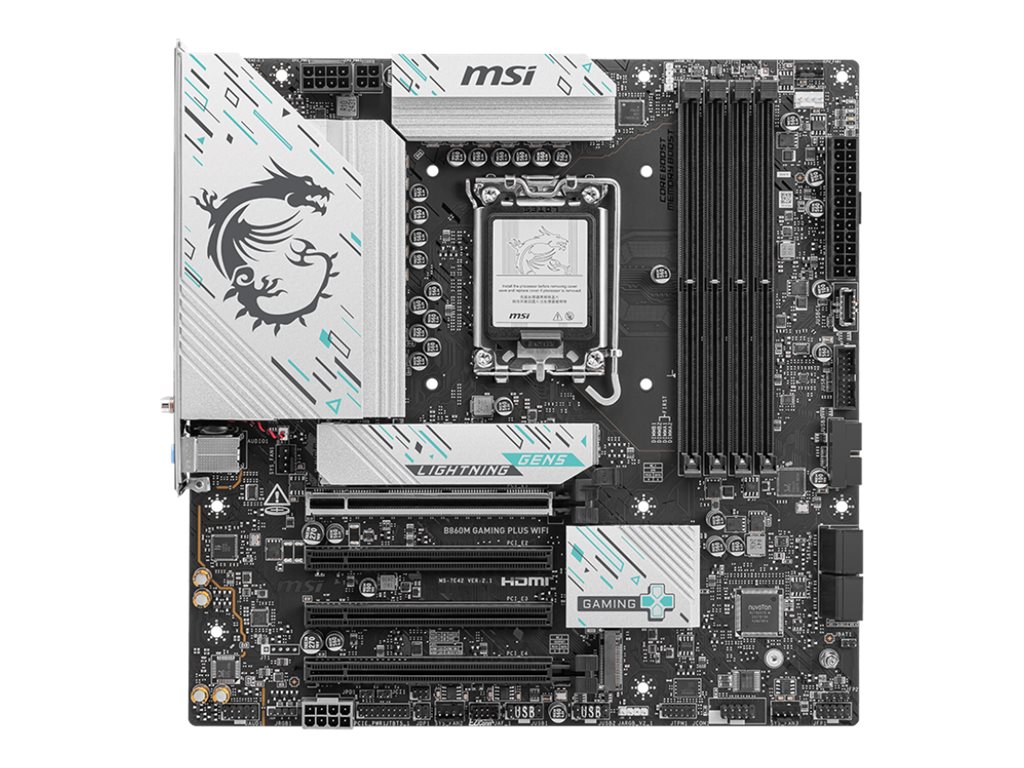 MSI B860M GAMING PLUS WIFI Bundkort - Intel B860 - Intel LGA1851 socket - DDR5 RAM - Micro AT