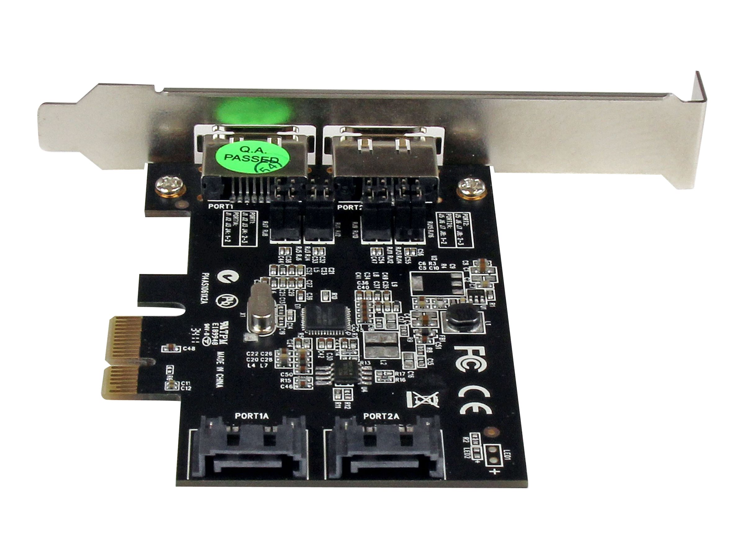 StarTech.com 2 Port PCI Express SATA 6 Gbps eSATA Controller Card - Dual Port PCIe SATA III Card - 2 Int/2 Ext - SATA III 6Gbps (PEXESAT322I)