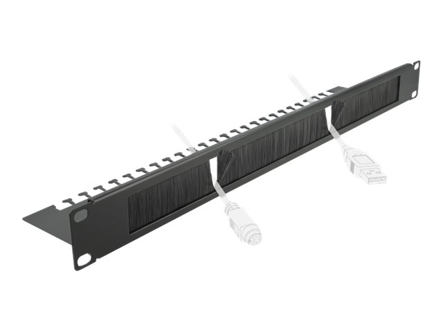 Delock Cable Management Brush Strip with Cable Support Plate Sort