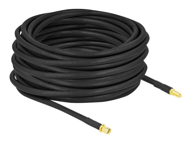 DeLOCK Forlængerkabel til antenne Koaksial 15m Sort Sort